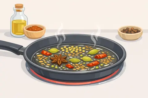 How to bloom spices in oil without burning them