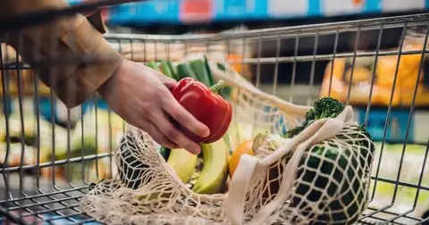 A student shows off a weekend food shop — and the price is jaw-dropping