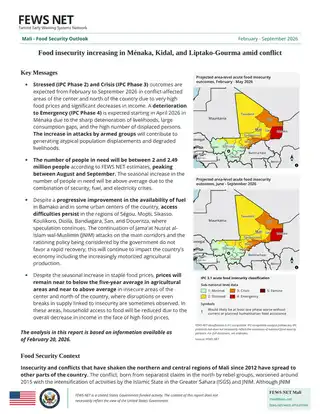 Mali food security outlook: conflict drives rising food insecurity in Ménaka, Kidal and Liptako-Gourma