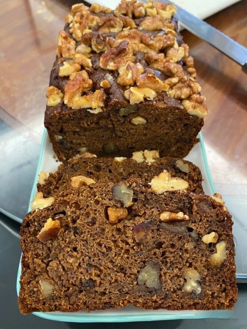 A perfect copy of the Costco favorite — jujube and walnut cake, a shelf-stable loaf with deep date flavor