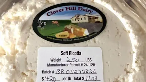 Maryland widens its warning to all Clover Hill cheese after a listeria outbreak linked to a death